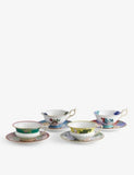 Wedgwood Wonderlust floral bone china teacup and saucer set, British product