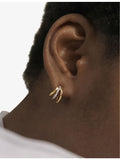 Monica Vinader Riva Wave huggie earrings with pavé diamonds, UK version
