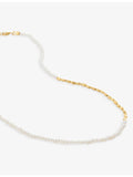 Monica Vinader Mini Nugget gold-plated faux-pearl necklace - British product