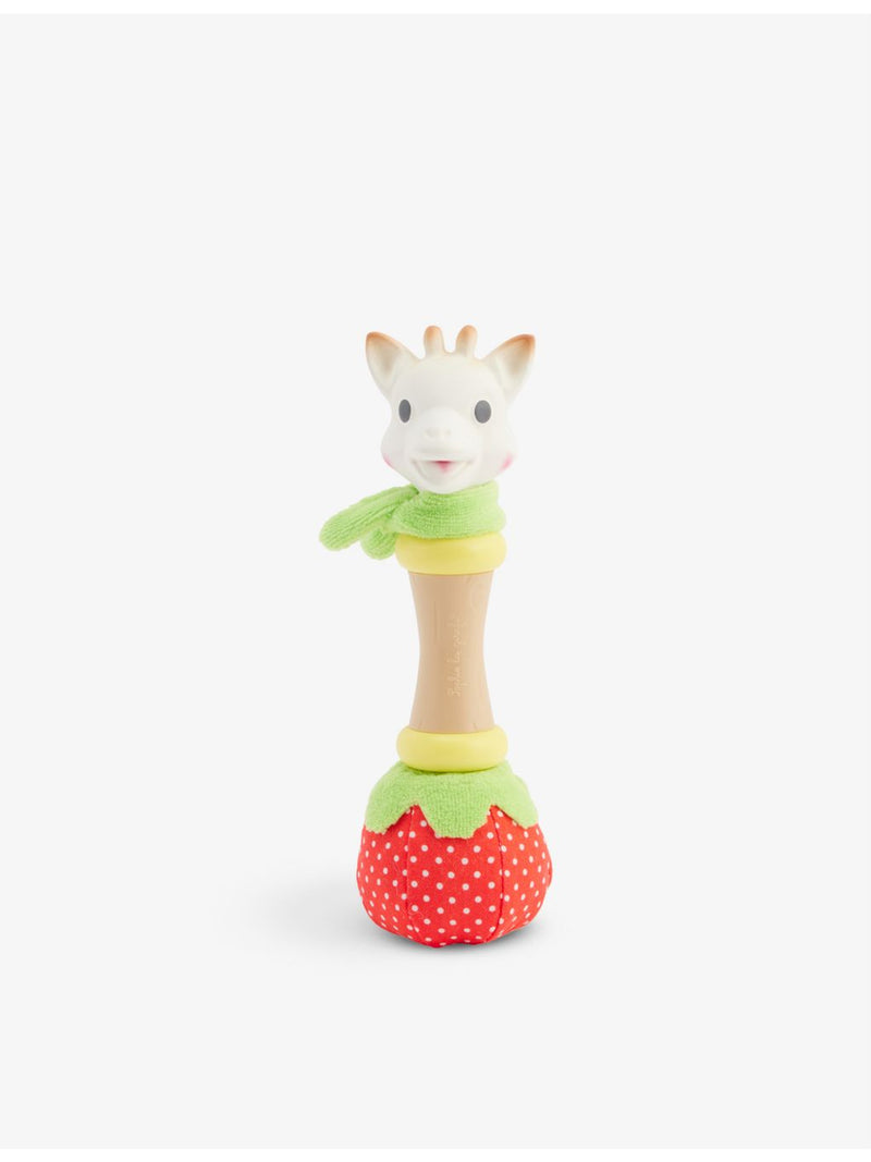 Sophie La Giraffe rubber rattle with textured trims, UK version