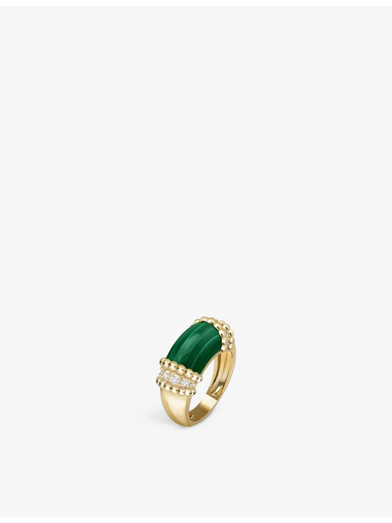 Van Cleef and Arpels malachite diamond ring, imported from the UK