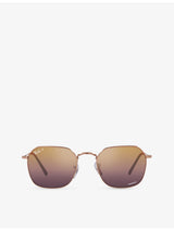 selfridges Ray-Ban RB3694 Jim Hexagonal-Frame Metal Sunglasses- Buy online at McGrocer