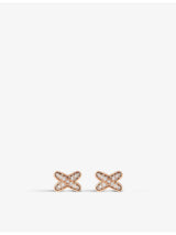 selfridges Chaumet Jeux de Liens 18ct Rose Gold Diamond Earrings- Buy online at McGrocer