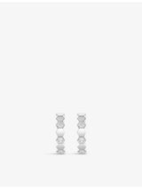 selfridges Chaumet Bee de Chaumet 18ct White Gold 0.41ct Brilliant-Cut Diamond Hoop Earrings, 16mm- Buy online at McGrocer