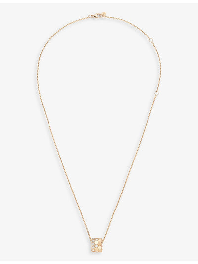 selfridges Chaumet Bee de Chaumet 18ct Rose-Gold and 0.6ct Diamond Pendant Necklace- Buy online at McGrocer