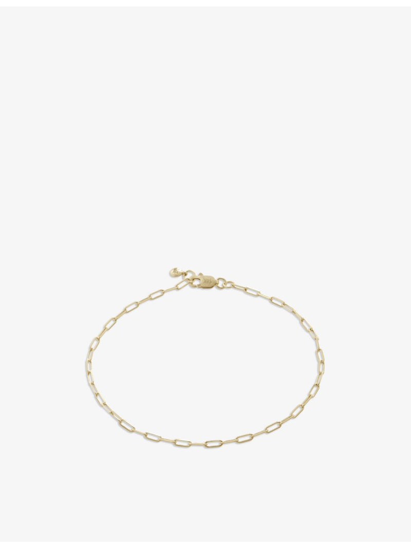 Monica Vinader gold vermeil paperclip chain bracelet, imported from the UK