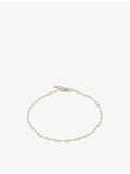 Monica Vinader gold vermeil paperclip chain bracelet, imported from the UK