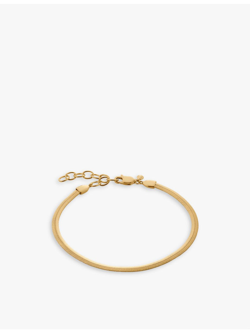 Monica Vinader 18ct gold-plated sterling silver snake chain bracelet, British product