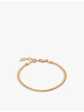 Monica Vinader 18ct gold-plated sterling silver snake chain bracelet, British product