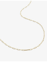 selfridges Monica Vinader Mini Paperclip 14ct Yellow Gold Chain Necklace 46cm- Buy online at McGrocer