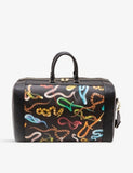 Seletti snakes faux-leather travel bag, imported from the UK