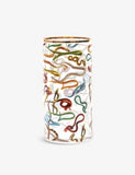 Seletti glass vase snakes pattern 30cm, imported from the UK