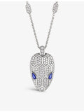 Bvlgari Serpenti diamond sapphire necklace 18ct white gold, imported from the UK
