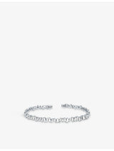 selfridges Suzanne Kalan Firework 18ct White Gold Baguette Diamond Bangle Bracelet- Buy online at McGrocer