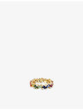 Suzanne Kalan 18ct yellow gold diamond and sapphire eternity ring - British product
