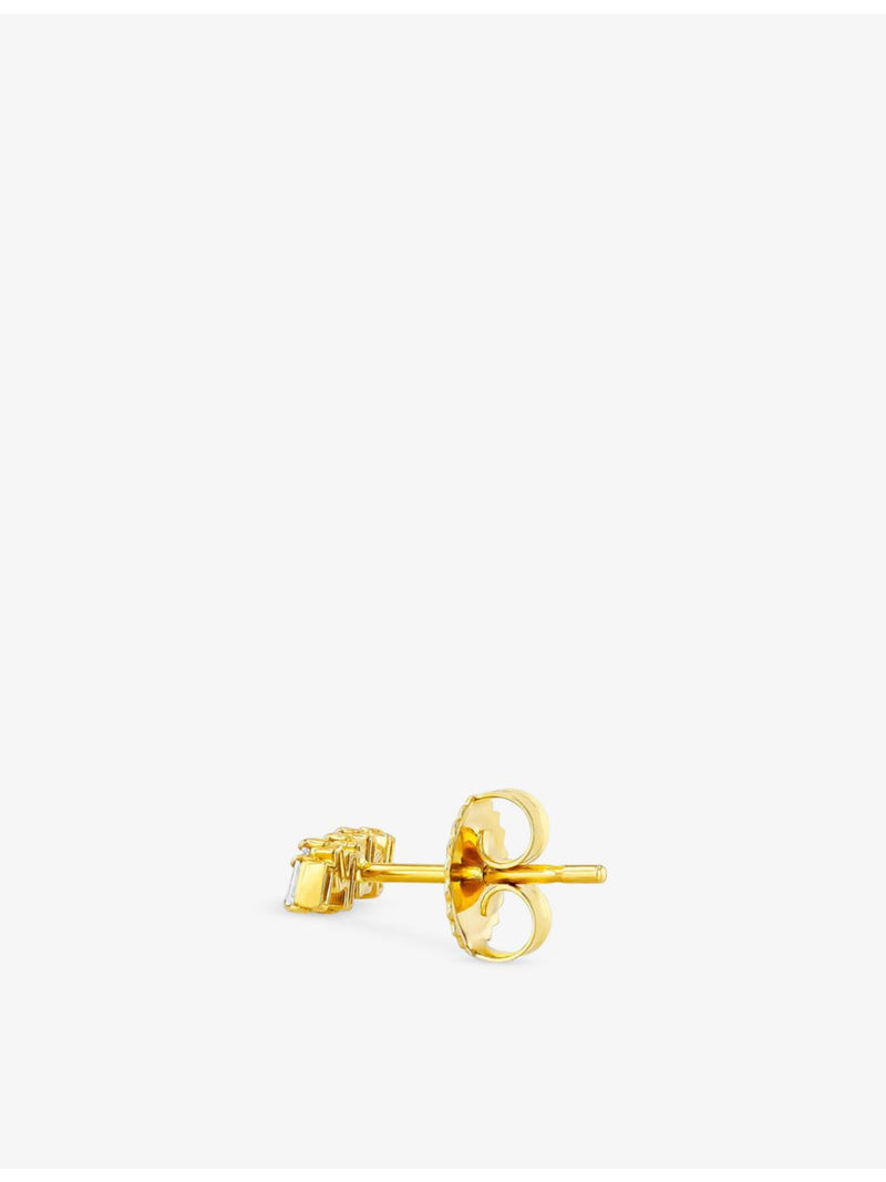 Suzanne Kalan 18ct gold diamond stud earrings 0.18ct, imported from the UK