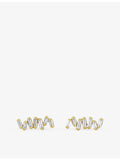 Suzanne Kalan 18ct gold diamond stud earrings 0.18ct, imported from the UK