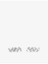 selfridges Suzanne Kalan 18ct White Gold Baguette Diamond 0.18ct Stud Earrings- Buy online at McGrocer