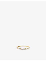 selfridges Suzanne Kalan Half-Band 18ct Yellow Gold Baguette and Round-Cut Diamond Eternity Ring- Buy online at McGrocer