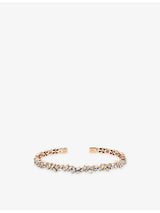 selfridges Suzanne Kalan Firework 18ct Rose-Gold and 1.2ct Baguette-Cut Diamond Bangle Bracelet- Buy online at McGrocer