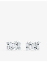 selfridges Suzanne Kalan Fireworks 18ct White-Gold and 0.5ct Diamond Earrings- Buy online at McGrocer