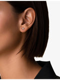 Suzanne Kalan rose-gold diamond earrings with baguette and brilliant cuts - British product