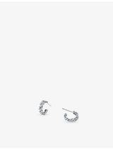 selfridges Suzanne Kalan 18ct White Gold 0.23ct Baguette-Cut and 0.10ct Brilliant-Cut Diamond Hoop Earrings- Buy online at McGrocer