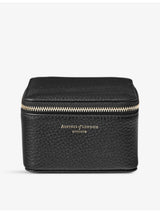 selfridges Aspinal of London Logo-Print Grained-Leather Watch and Ring Box- Buy online at McGrocer