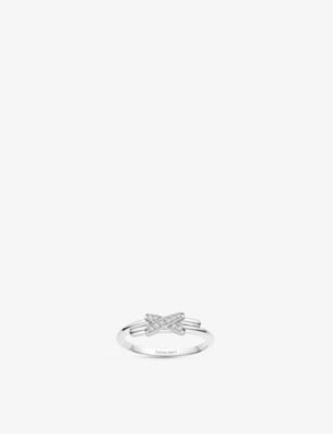 Chaumet Jeux de Liens 18ct White Gold and 0.05ct Brilliant-Cut Diamond Ring