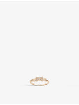selfridges Chaumet Jeux de Liens 18ct Rose-Gold and 0.05ct Brilliant-Cut Diamond Ring- Buy online at McGrocer