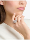 Thomas Sabo sterling silver zirconia milky quartz cocktail ring, UK version