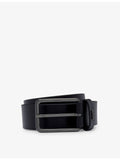 BOSS logo-embossed leather belt - British product