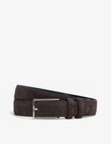 selfridges Reiss Dante Adjustable-Buckle Suede-Leather Belt- Buy online at McGrocer