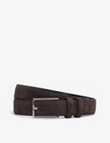 Reiss suede leather belt with adjustable buckle, UK version