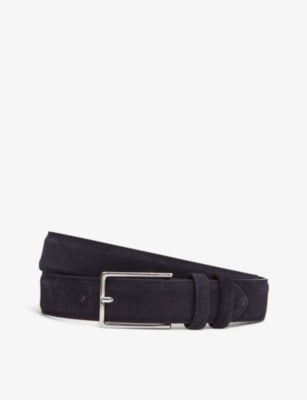 Reiss Dante Adjustable-Buckle Suede-Leather Belt
