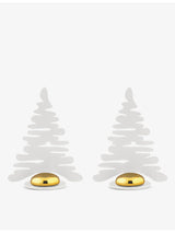 selfridges Alessi Tree Resin-Coated Steel Place Card Holders, Set of 2- Buy online at McGrocer