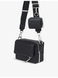 Whistles Bibi leather keyring with zip fastening - British product