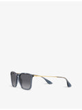 Ray-Ban RB4187 square-frame rubberised sunglasses, imported from the UK