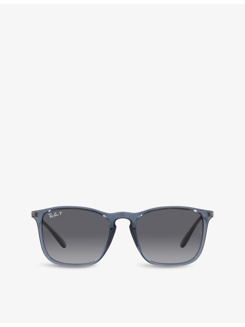 Ray-Ban RB4187 square-frame rubberised sunglasses, imported from the UK