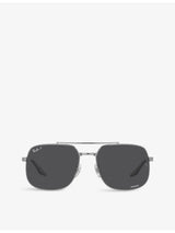 selfridges Ray-Ban RB3699 Polarised Polished-Metal Sunglasses- Buy online at McGrocer