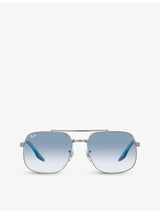 selfridges Ray-Ban RB3699 Polarised Polished-Metal Sunglasses- Buy online at McGrocer