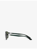 Ray-Ban RB3701 steel rectangle sunglasses, imported from the UK