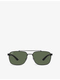 Ray-Ban RB3701 steel rectangle sunglasses, imported from the UK