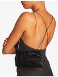 Jimmy Choo Bonny satin clutch bag with chain strap (British brand)