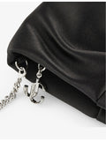 Jimmy Choo Bonny satin clutch bag with chain strap (British brand)