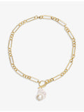 Amadeus Alba 14ct yellow gold-plated Keshi pearl necklace 39cm, imported from the UK