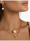Amadeus gold vermeil paperclip necklace 40cm (British brand)