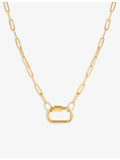 Amadeus gold vermeil paperclip necklace 40cm (British brand)