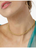 Amadeus Katia 14ct gold-plated brass necklace, imported from the UK