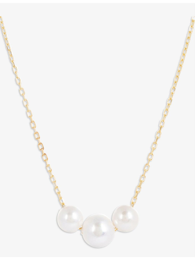 La Maison Couture Laura 14ct yellow-gold vermeil pearl necklace - British product